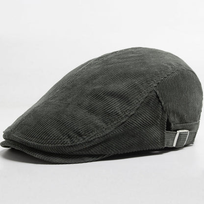 William | Classic Corduroy Flat Cap — Army Green — Alfa Empire, view 12