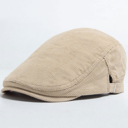 William | Classic Corduroy Flat Cap — Sandstone Cream — Alfa Empire, view 13