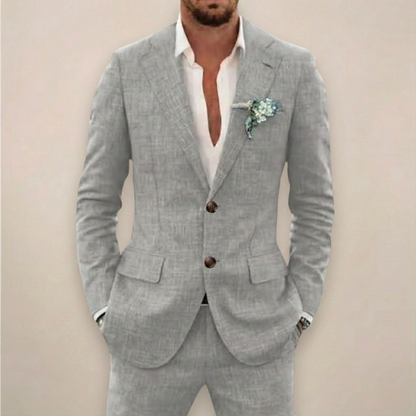 William | Modern Tailored Two-Piece Suit — Light Grey — Alfa Empire, view 4