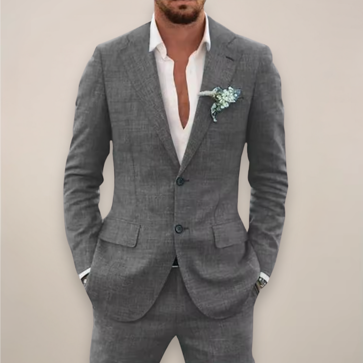 William | Modern Tailored Two-Piece Suit — Grey — Alfa Empire, view 6