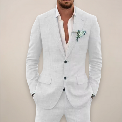 William | Modern Tailored Two-Piece Suit — White — Alfa Empire, view 7