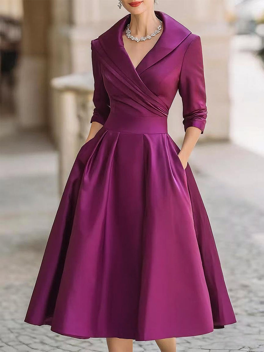 Willow | Refined Holiday Long Dress — Purple — Alfa Empire, view 8