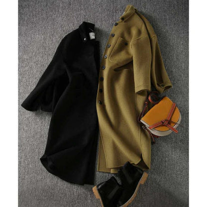 Women's Button-Front Long Jacket with Pockets — Alfa Empire, view 4