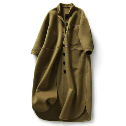 Women's Button-Front Long Jacket with Pockets — Alfa Empire, view 5