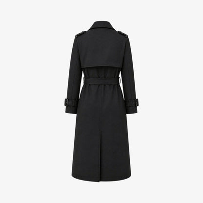 Women's Double-Breasted Belted Trench Coat Oversized Fit — Alfa Empire, view 16