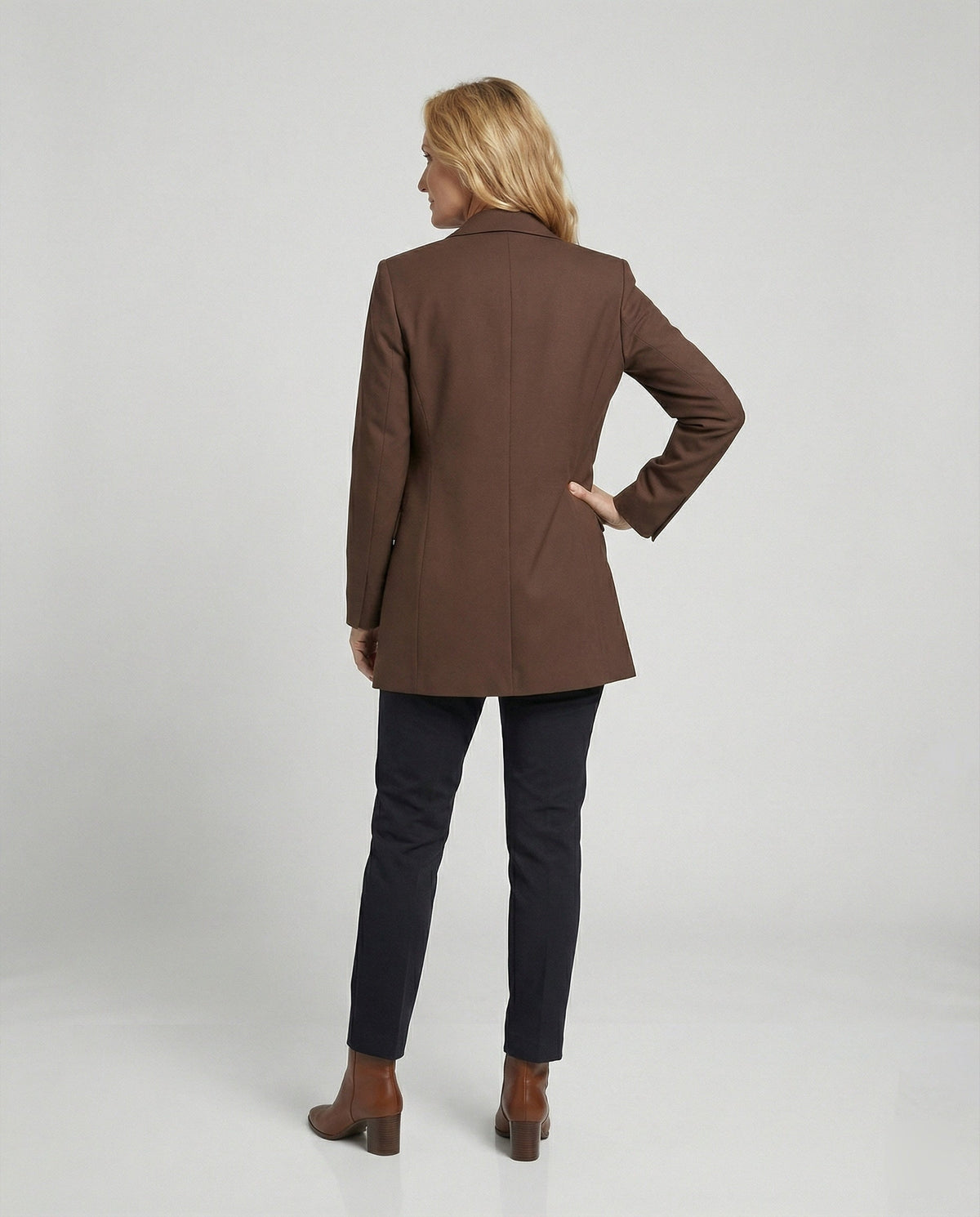 Women's Double-Breasted Blazer Dress with Notched Lapels — Alfa Empire, view 5