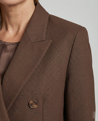 Women's Double-Breasted Blazer Dress with Notched Lapels — Alfa Empire, view 6