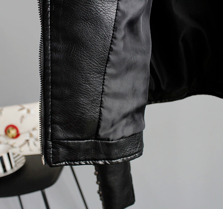 Women's Embroidered Moto Jacket with Floral Details — Alfa Empire, view 7