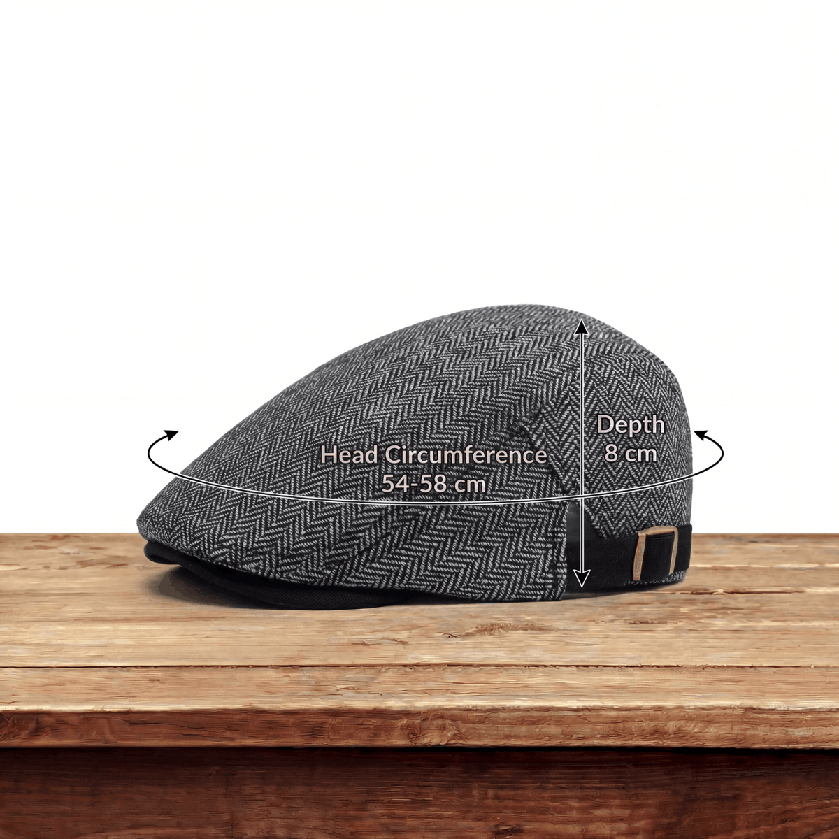 Zandro | Classic Textured Flat Cap — Alfa Empire, view 3