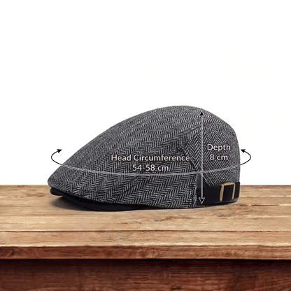Zandro | Classic Textured Flat Cap — Alfa Empire, view 3