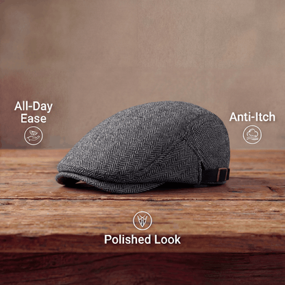 Zandro | Classic Textured Flat Cap — Alfa Empire, view 6