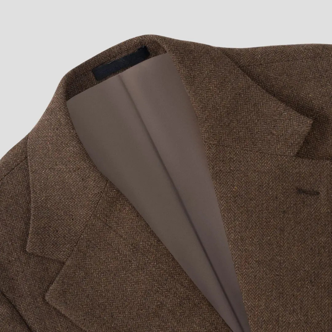 Men's Slim Suit Blended Fabric Three-Piece with Coordinated Vest
