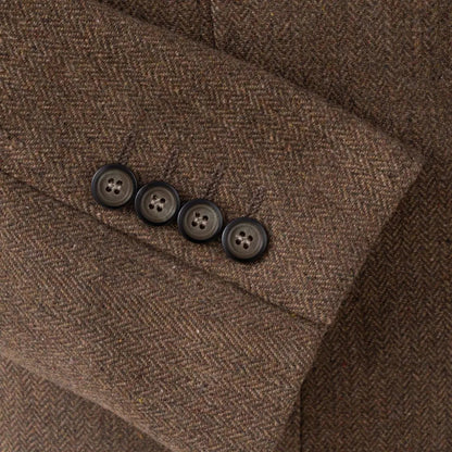 Men's Slim Suit Blended Fabric Three-Piece with Coordinated Vest