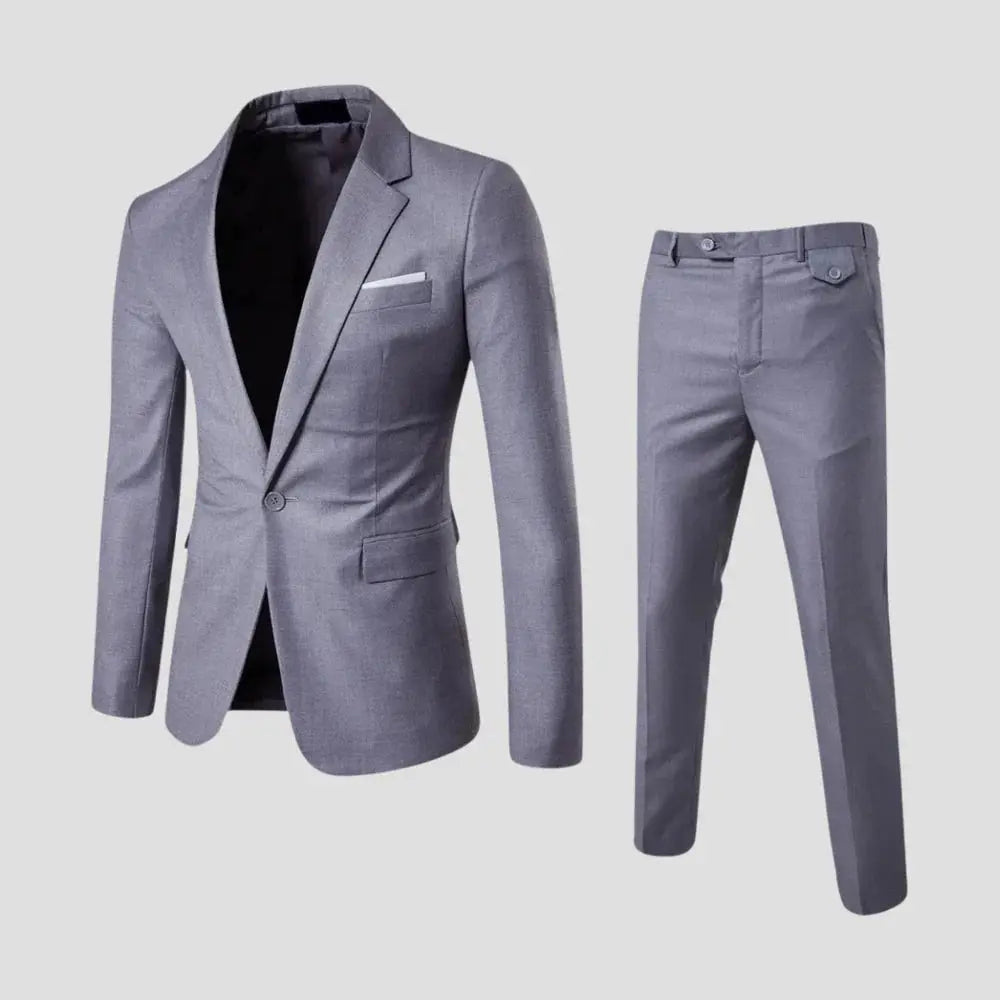 Men's Slim Fit Suit Lightweight Two Piece for Weddings and Formal Events