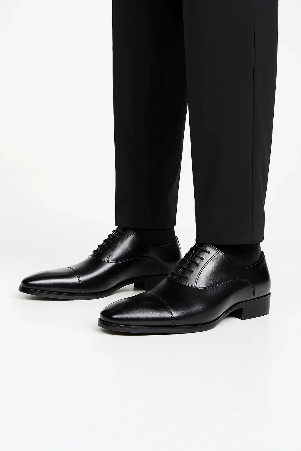 Men's Black Dress Shoes Leather Derby Formal Business Wedding
