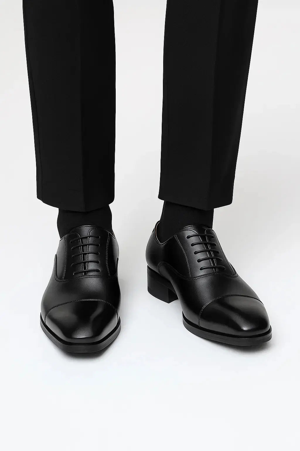 Men's Black Dress Shoes Leather Derby Formal Business Wedding