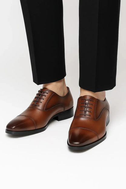 Men's Black Dress Shoes Leather Derby Formal Business Wedding