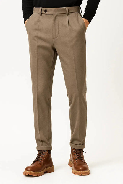 Men's Trousers Structured Fit Slim Tapered Leg