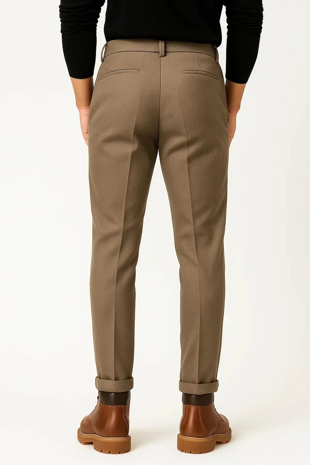 Men's Trousers Structured Fit Slim Tapered Leg