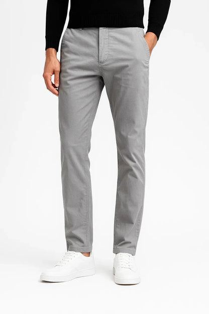 Men's Chino Pants Khaki Stretch Straight Fit