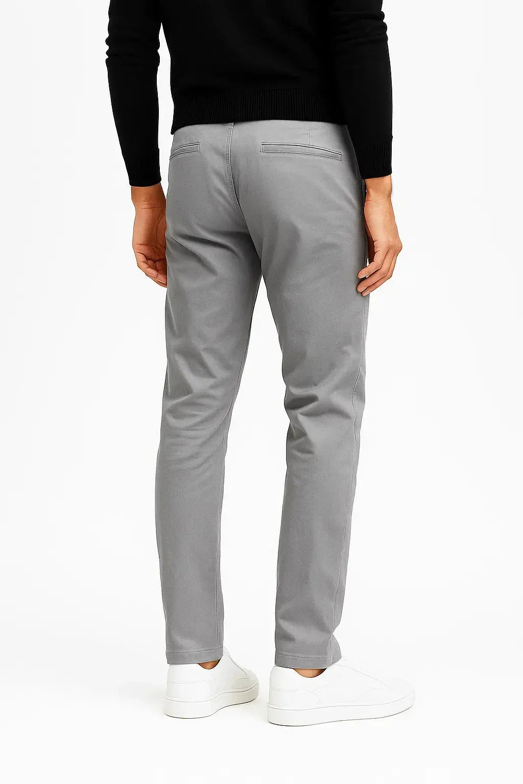 Men's Chino Pants Khaki Stretch Straight Fit