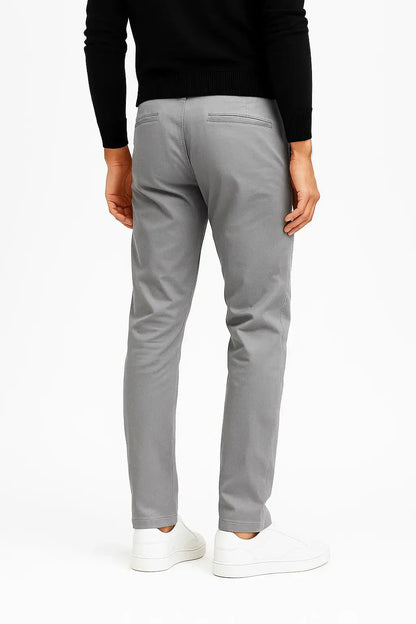 Men's Chino Pants Khaki Stretch Straight Fit