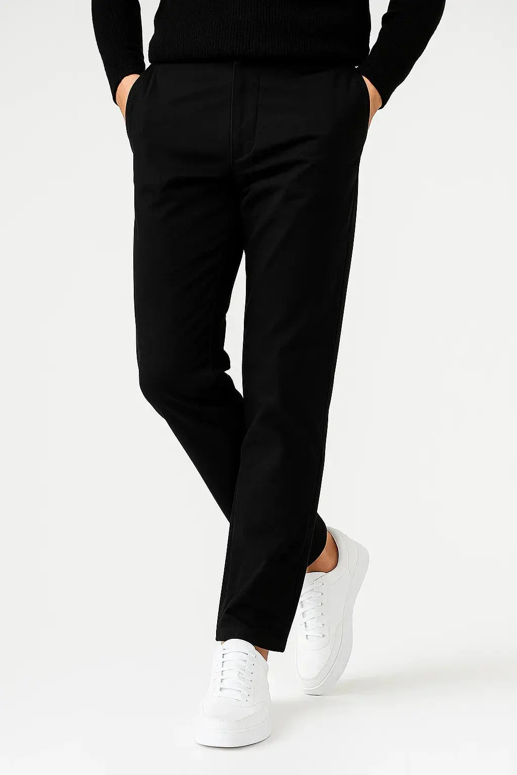 Men's Chino Pants Khaki Stretch Straight Fit