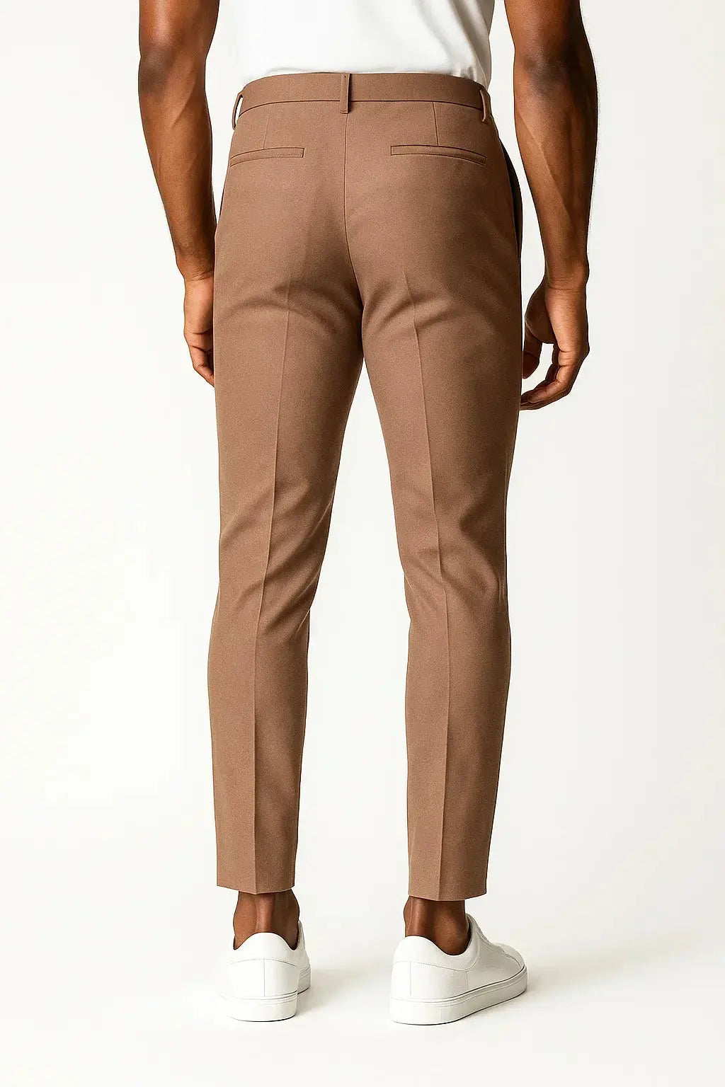 Men's Chino Pants Khaki Stretch Fabric Modern Fit