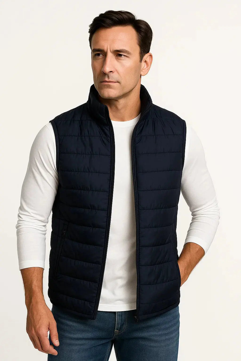 Men's Puffer Vest Sleeveless Winter Jacket