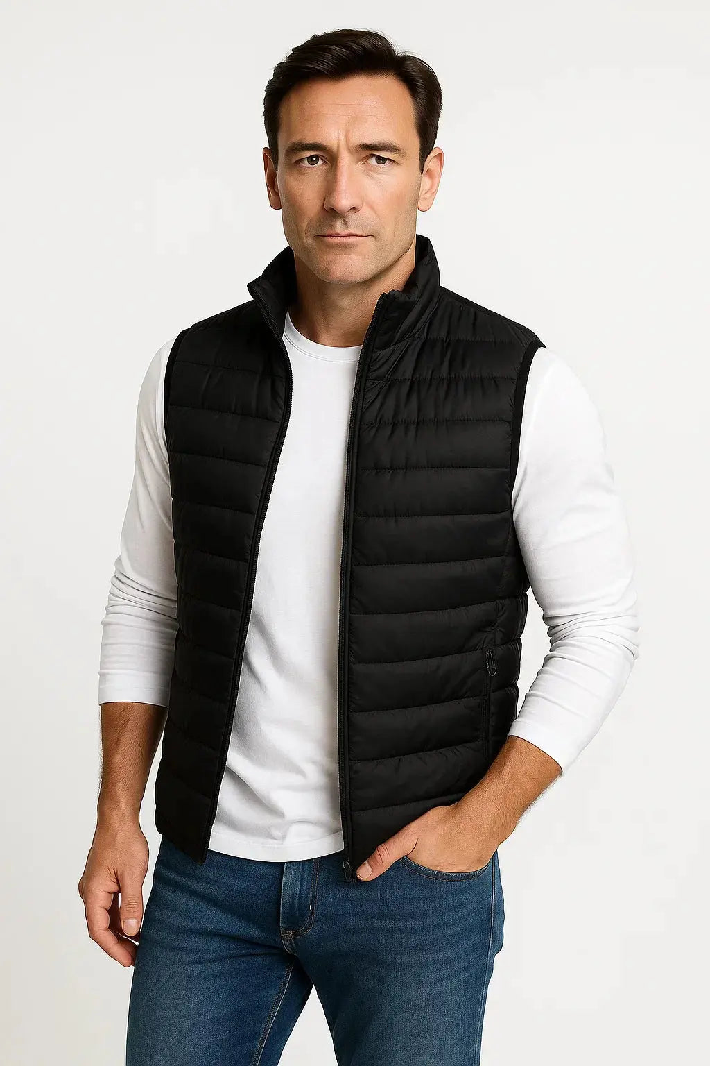 Men's Puffer Vest Sleeveless Winter Jacket