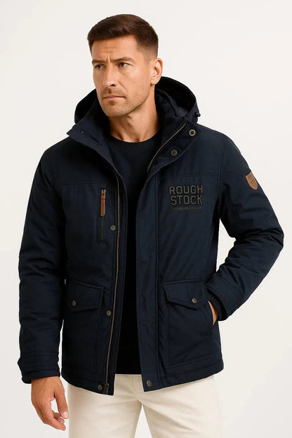 Men's Insulated Waterproof Puffer Jacket for Outdoor Activities