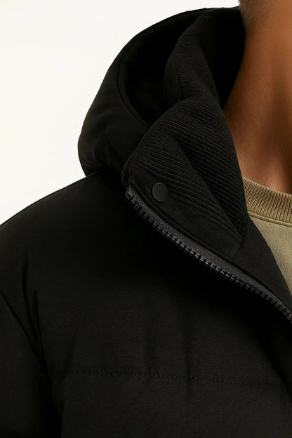 Men's Puffer Jacket Lightweight Insulated with Hood and Pockets