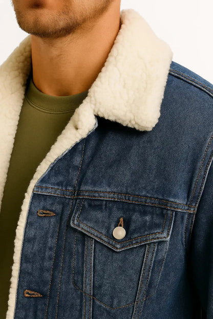 Men's Fleece Jacket Thickened Winter Loose Fit