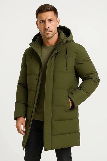 Men's Waterproof Puffer Jacket Insulated Black