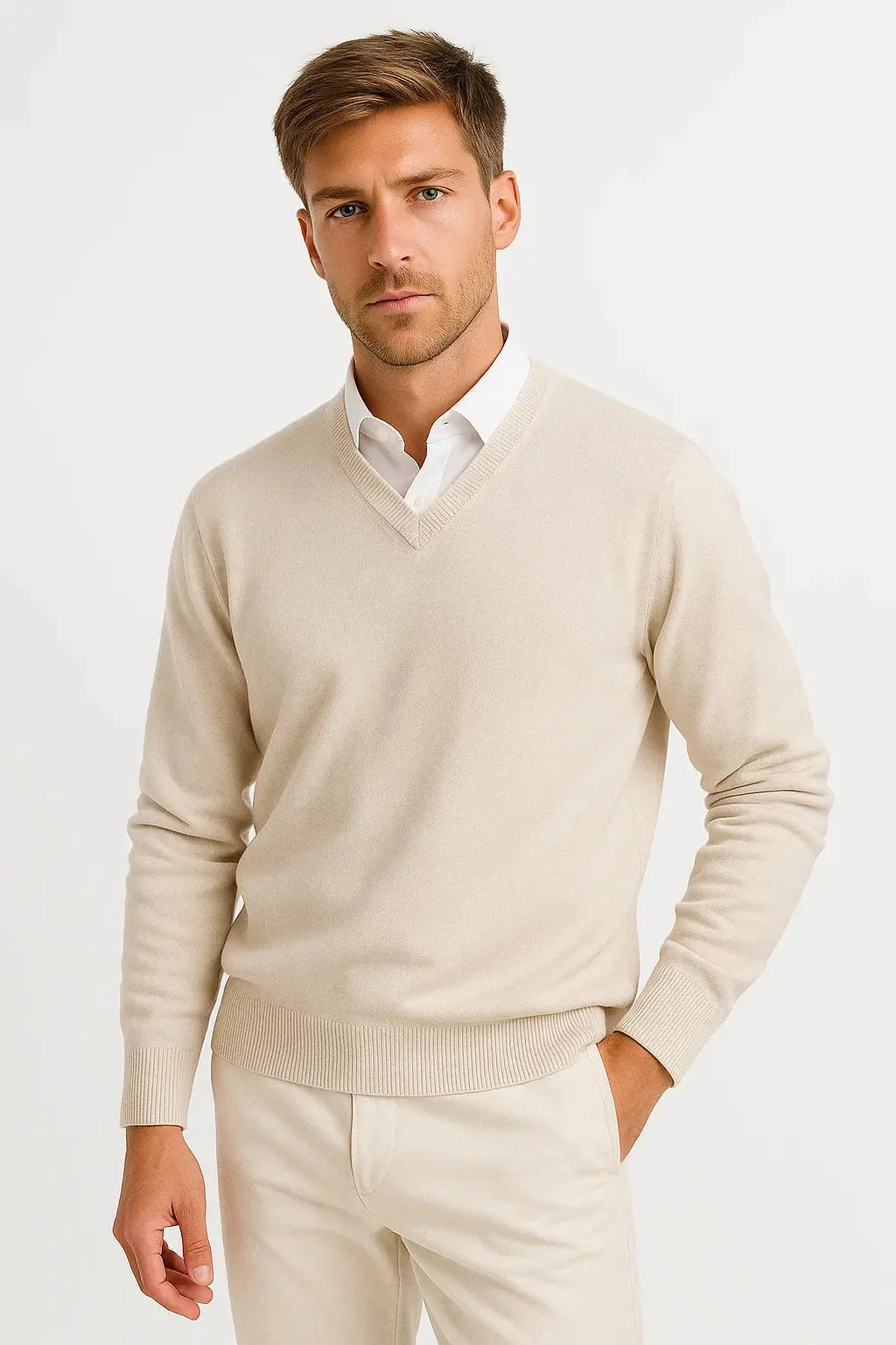 Men's Sweater V-Neck Lightweight