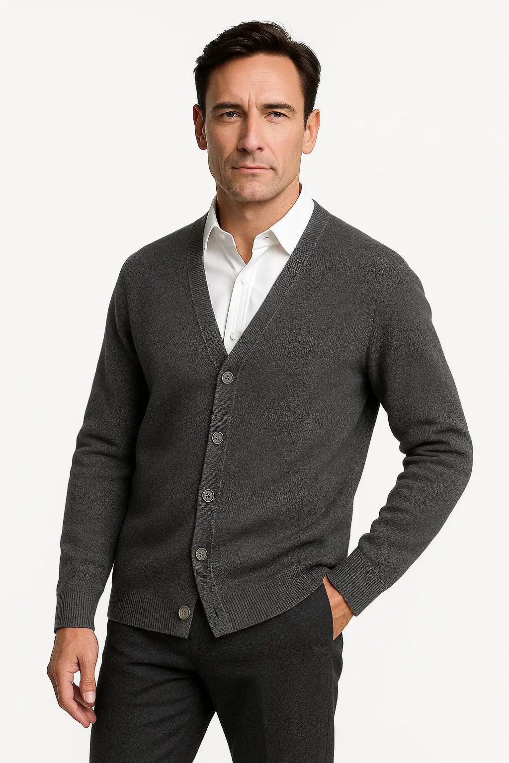 Men's Cardigan V-Neck Classic Knitwear