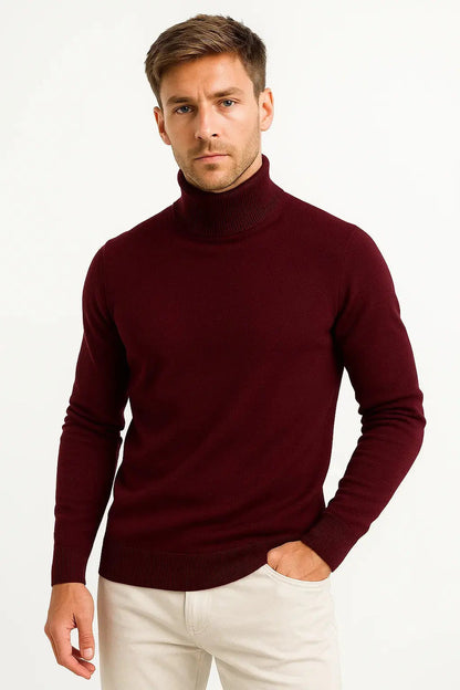 Men's Turtleneck Sweater Virgin Classic Design Comfortable Fit