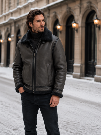 Men’s Aviator Jacket – Classic & Winter-Ready