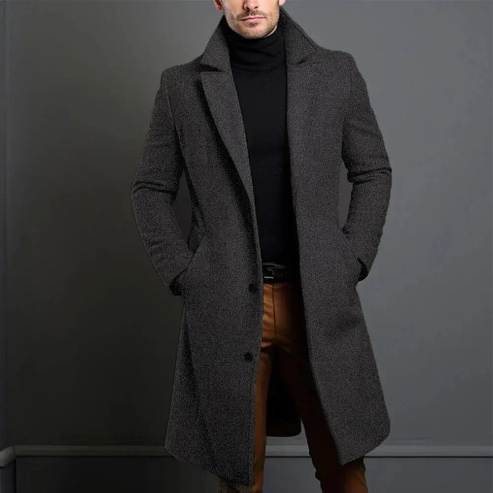 Full-Length Winter Overcoat For Men