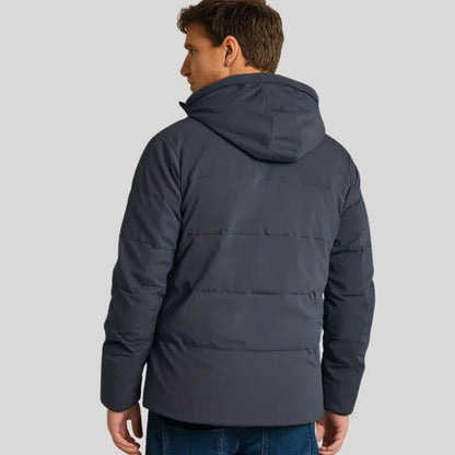 Men’s Warm Fleece-Lined Outdoor Jacket with Hood