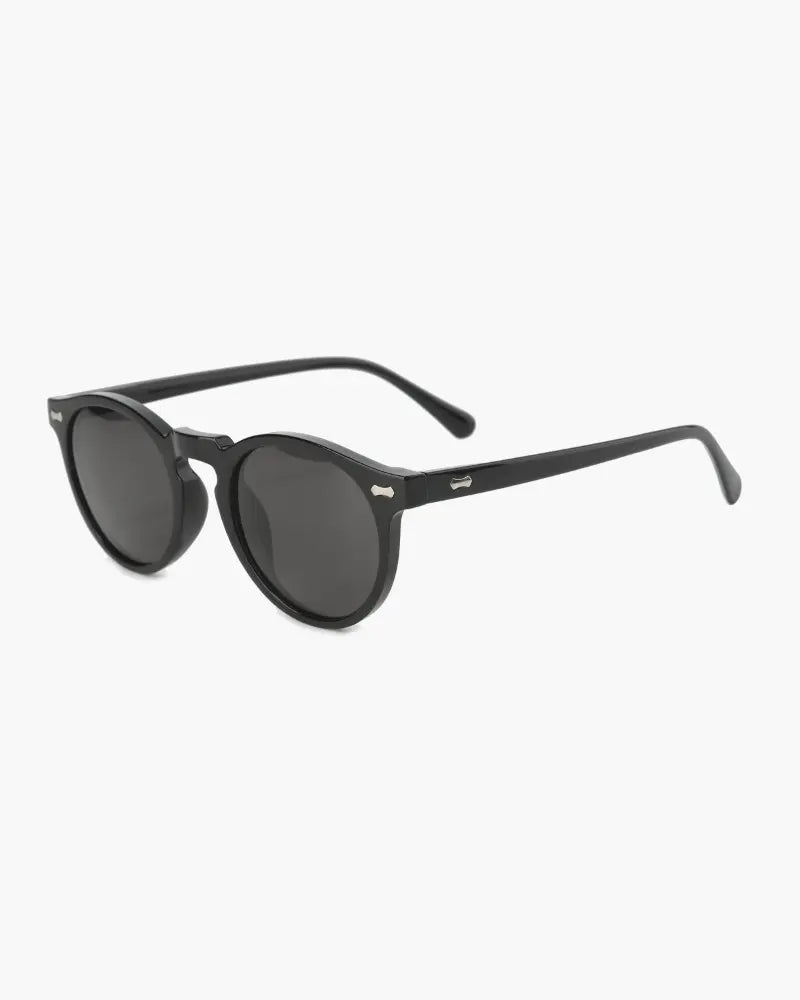 Retro Round Sunglasses for Men with UV Protection Black
