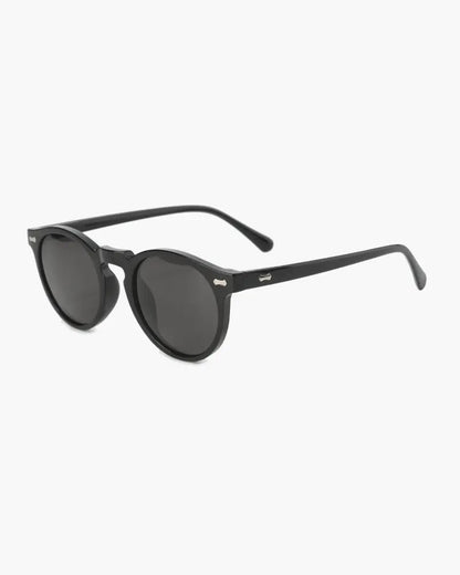 Retro Round Sunglasses for Men with UV Protection Black