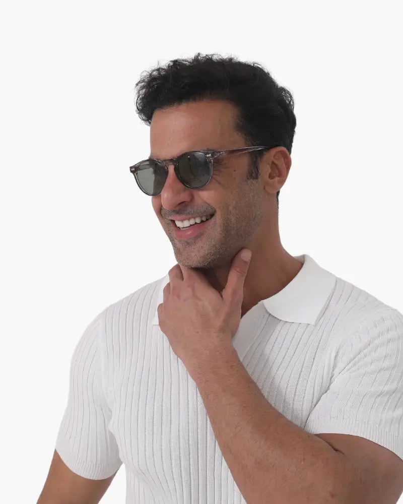 Retro Round Sunglasses for Men with UV Protection Black