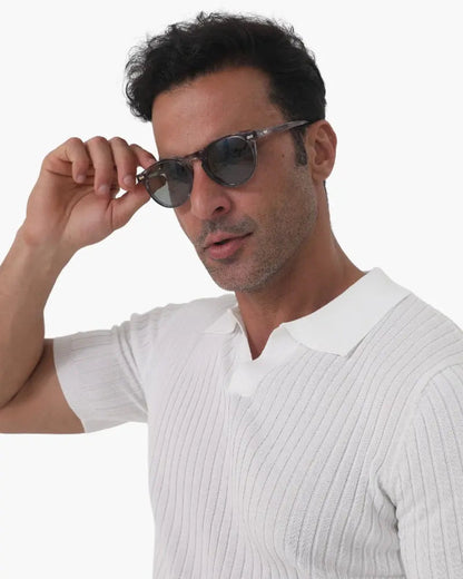 Retro Round Sunglasses for Men with UV Protection Black