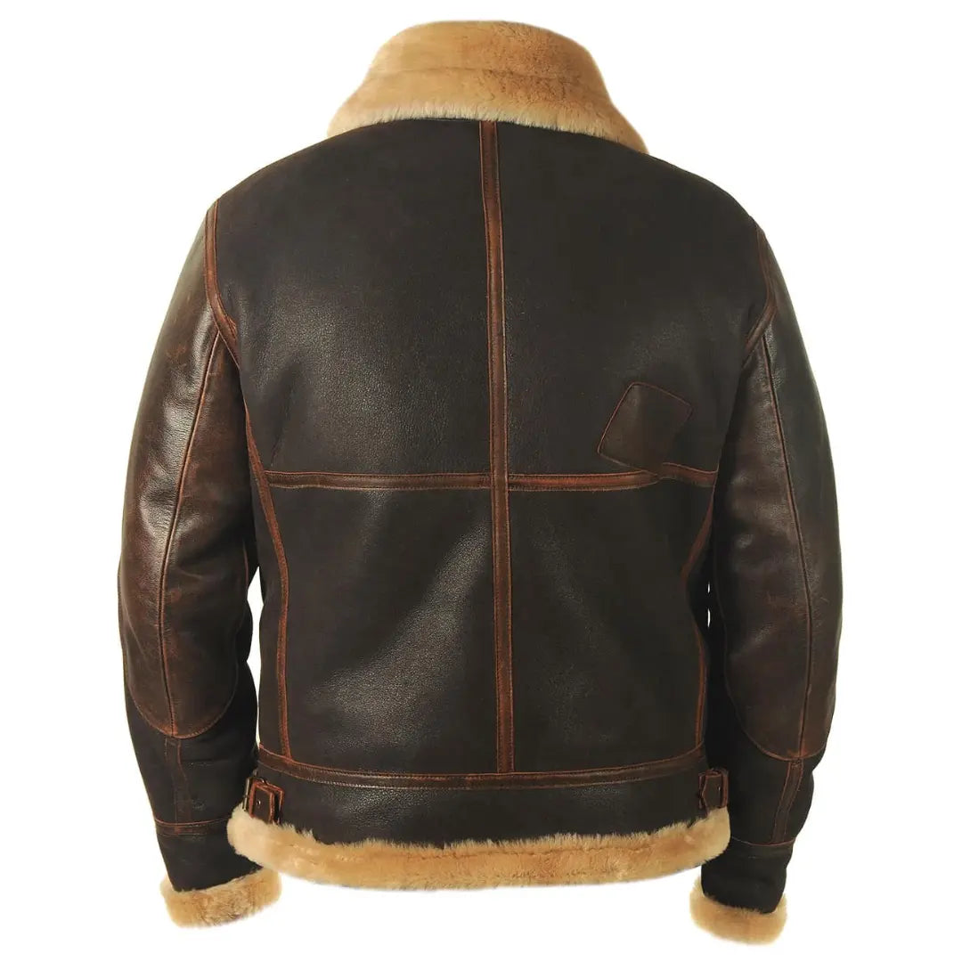 Men’s Fleece-Lined Bomber Jacket with Collar