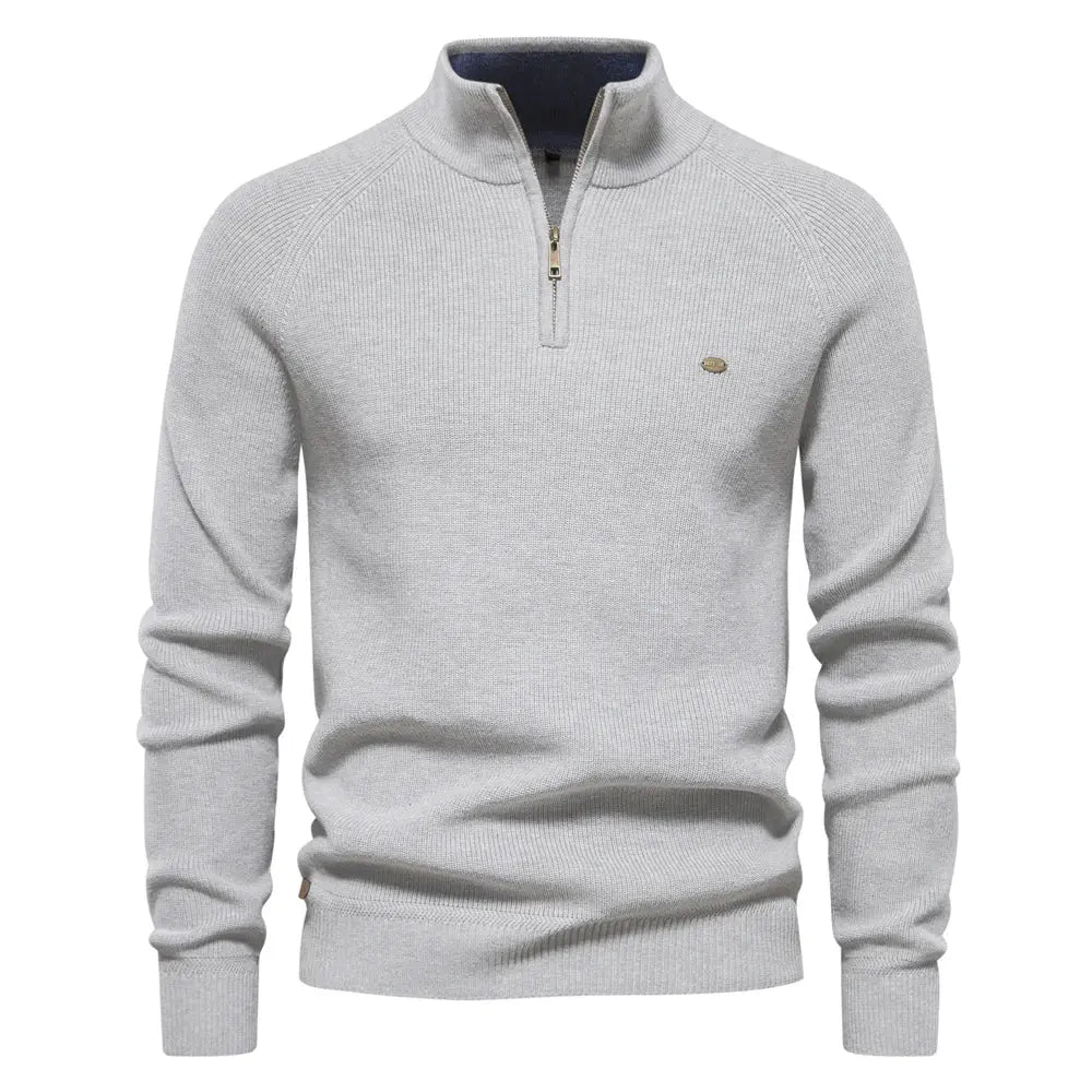 Men's Half Zip Jumper – Classic Knitted Style