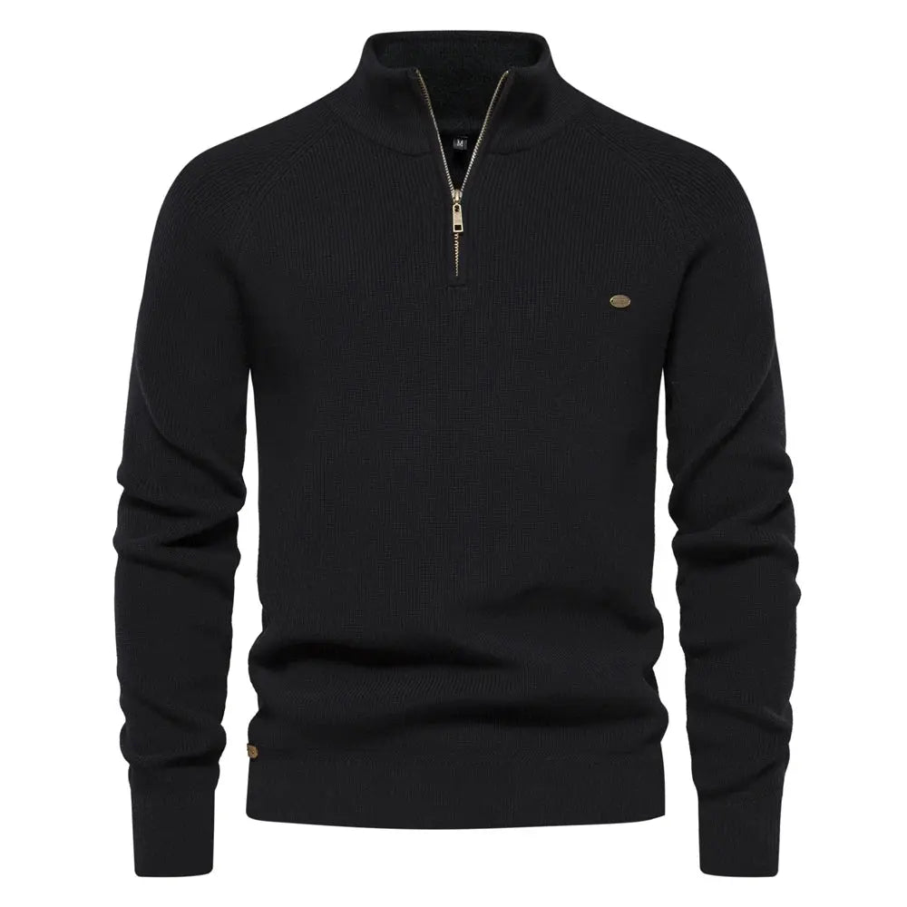 Men's Half Zip Jumper – Classic Knitted Style