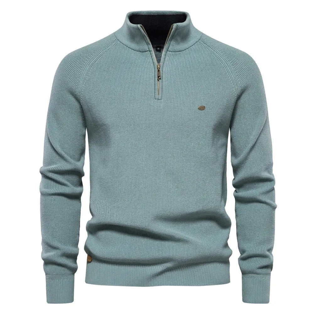 Men's Half Zip Jumper – Classic Knitted Style
