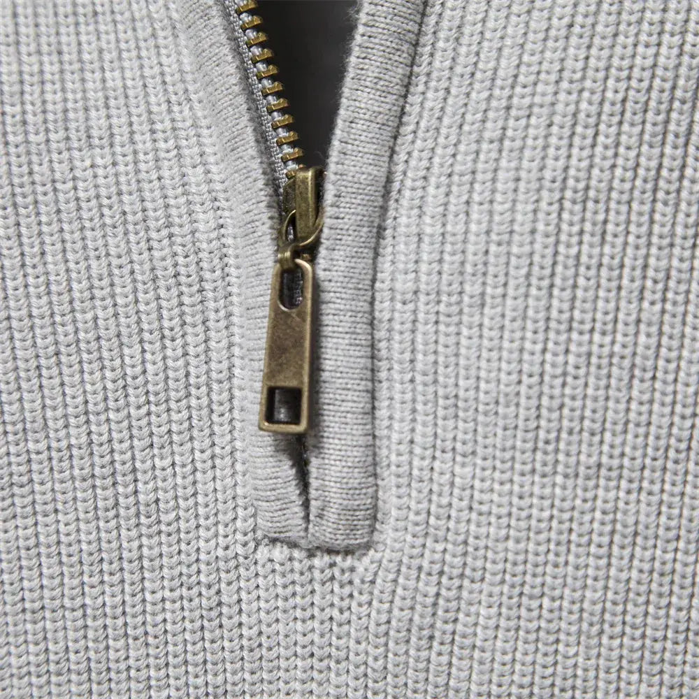 Men's Half Zip Jumper – Classic Knitted Style