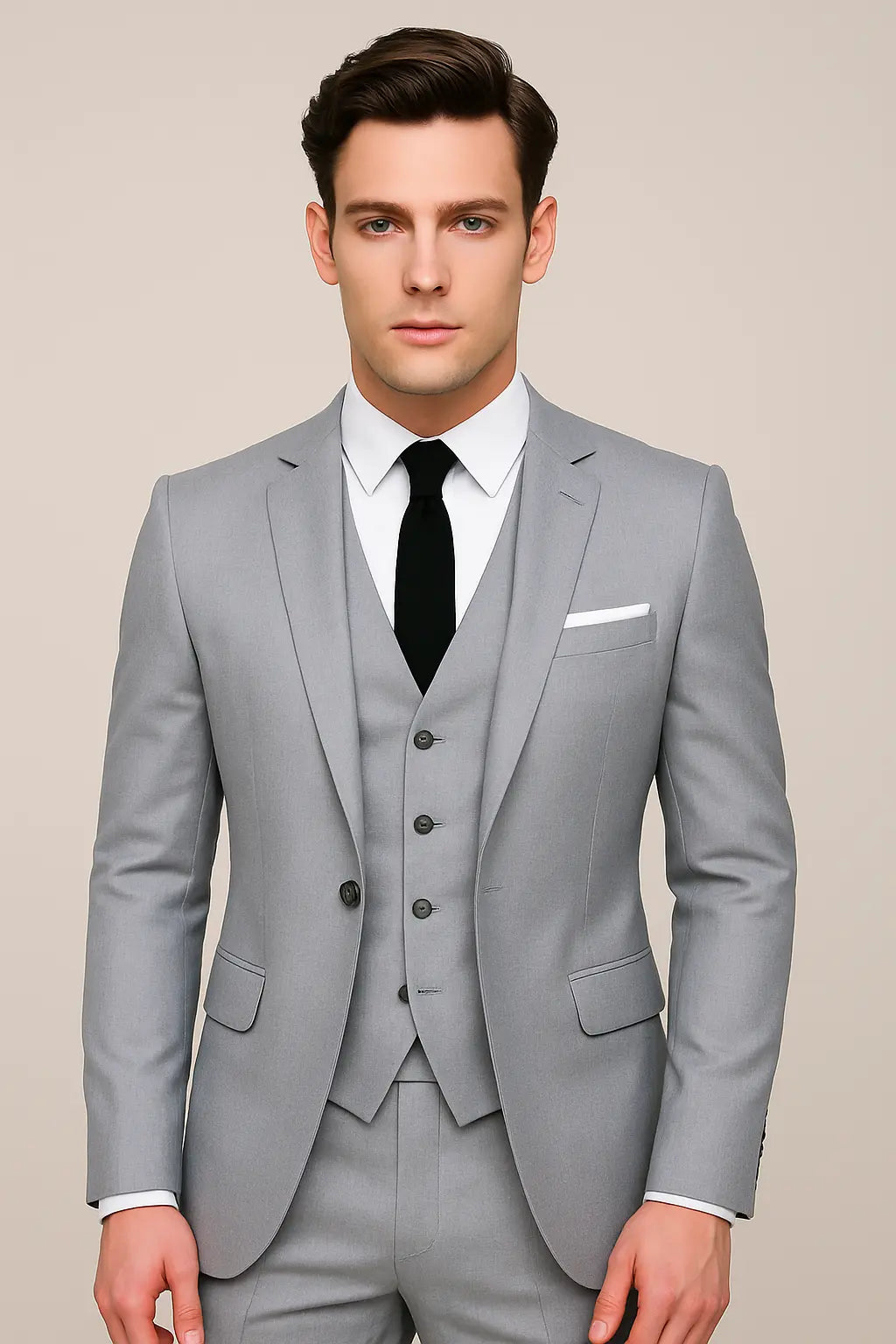 Men's 3-Piece Formal Slim Fit Suit - Single Breasted